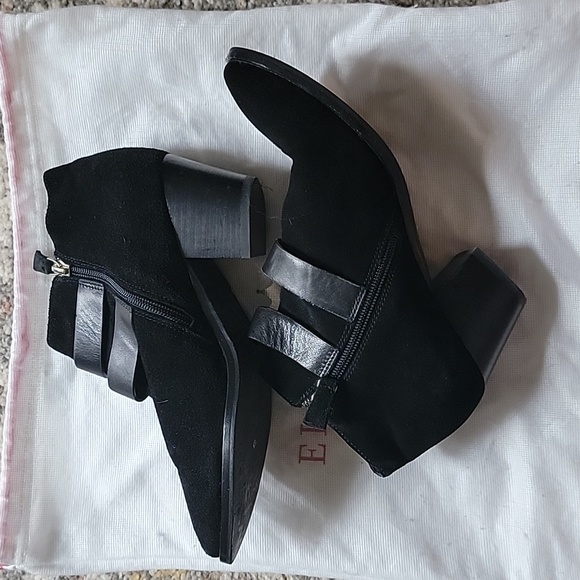 Elaine Turner black suede ankle booties - Picture 5 of 5